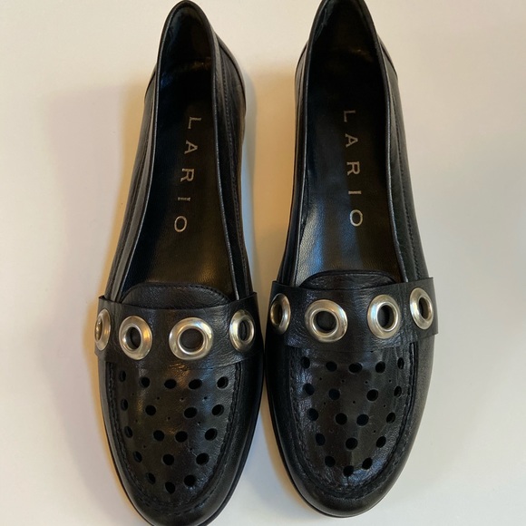 Black leather Italian loafers - 6M - Lario - Picture 4 of 6